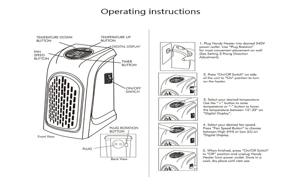 Electric Handy Room Heater