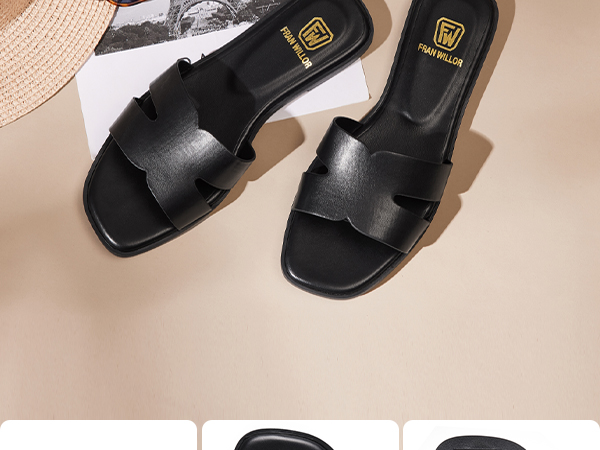 black sandals