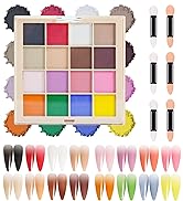 Amazon.com: MKNZOME 16 Colors Nail Pigment Powder Palette