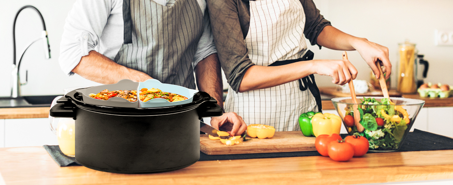 Silicone Crock Pot LinerCrockpot Divider Insert Fit 68