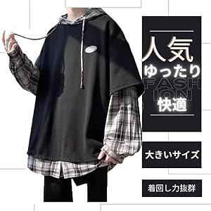 ビッグパーカー Amazon.co.jp: [ZXCVWWE] パーカー メンズ トレーナー 長袖