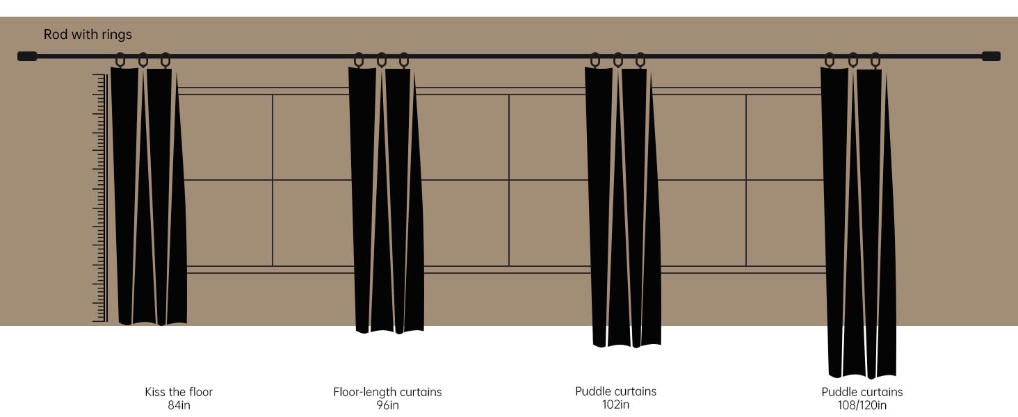 Noise Cancelling Curtains with Pin Hooks for Traverse, Burlap Viral Drapes 2 Panels for Living Room
