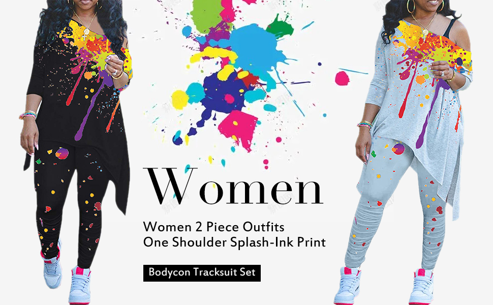 splash-ink print tracksuit