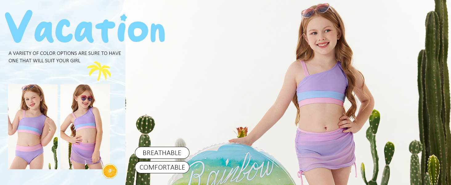 Girls 3 piece bikini