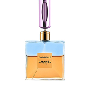 Point the bottom of the sub-bottling to the nozzle of the perfume.