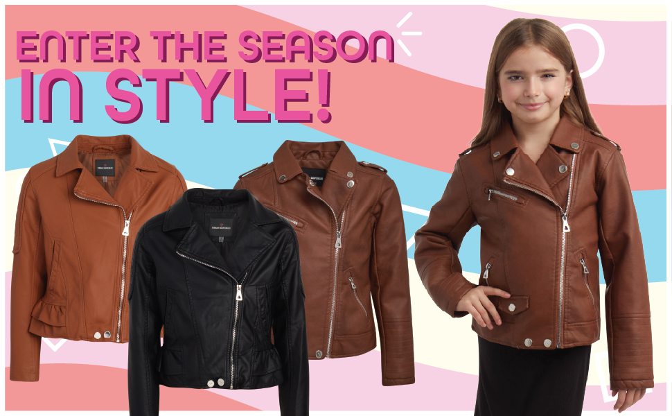 Amazon.com: URBAN REPUBLIC Girls Leather Jacket - Faux