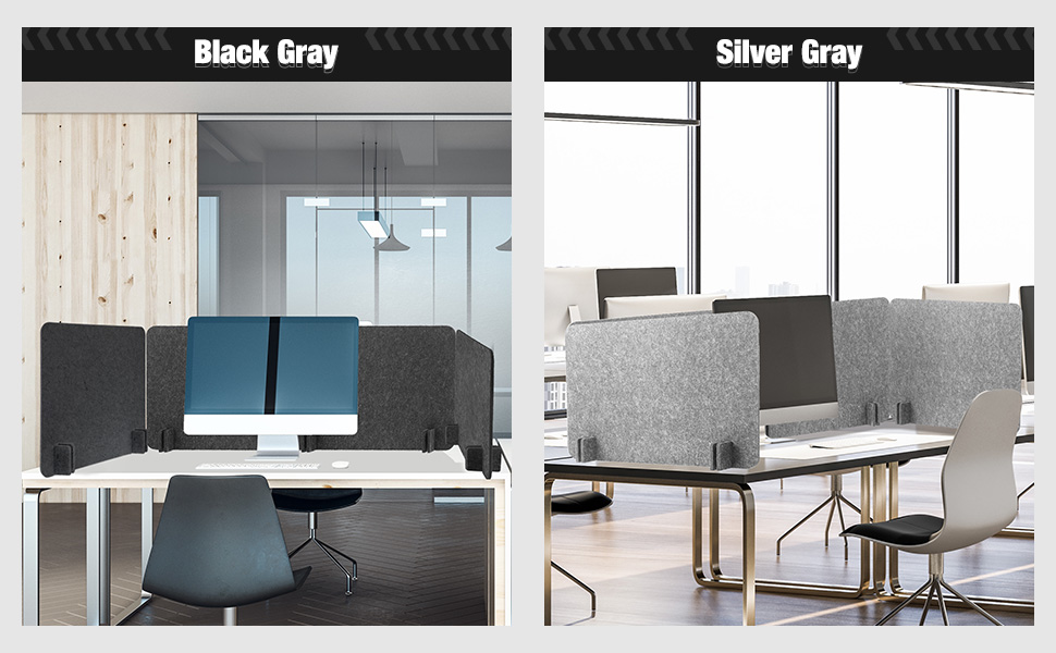 4 Pack Acoustic Freestanding Desk Divider Noise Reducing