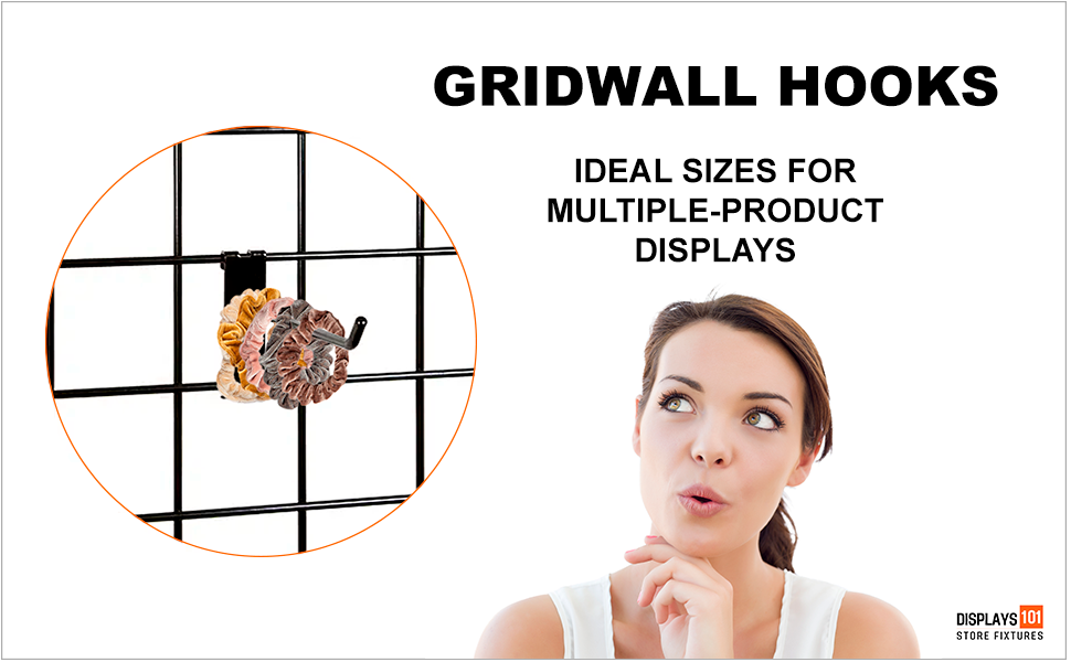 DISPLAYS101 15Pack Gridwall Hooks 2" Long, Retail Display