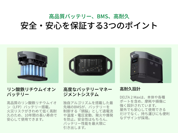Amazon.co.jp: EcoFlow ポータブル電源 DELTA 2 Max 2048Wh 大