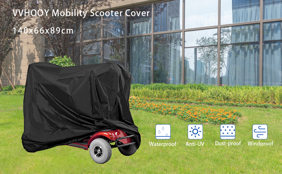 VVHOOY Heavy Duty Mobility Scooter Cover Waterproof Rain Cover