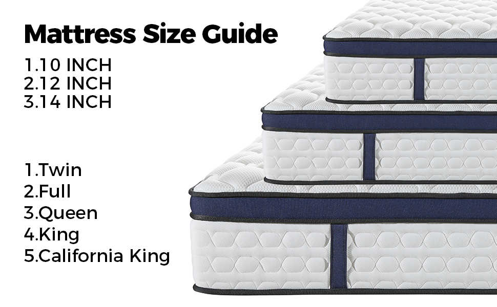 KauRelax 14 Inch King Size Mattress, Gel Memory Foam