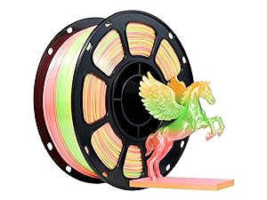 iBOSS Silk PLA+ Filament 1.75mm Dual Color Yellow Gold 1KG, 3D Printer Filament Dimensional 