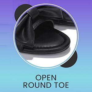 CAPE ROBBIN DANE FLAT SLIDE ON SANDALS WITH BOW TIE