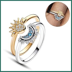 Estrella Significado Anillos De Sol Y Luna Para Mujer Y Hombr