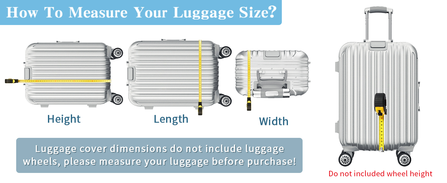 Trolley Covers Set of 3 Travel Bag Covers for Luggage, Suitcase Covers for Luggage