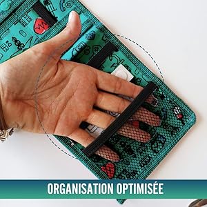 Organiseur de poche pour infirmière/aide soignante,pochette à