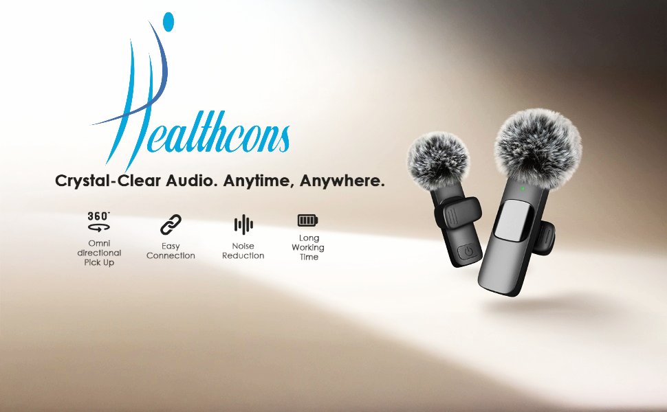 New Year Sale Dual Wireless Lavalier Microphone For Android/Iphone 50Ft Ra... 10 Wireless Lavalier Microphone 1