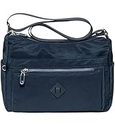 KAUKKO Women Crossbody Bag Handbag Lightweight Shoulder Purse Nylon Multi Pocket Crossbody Bag La...