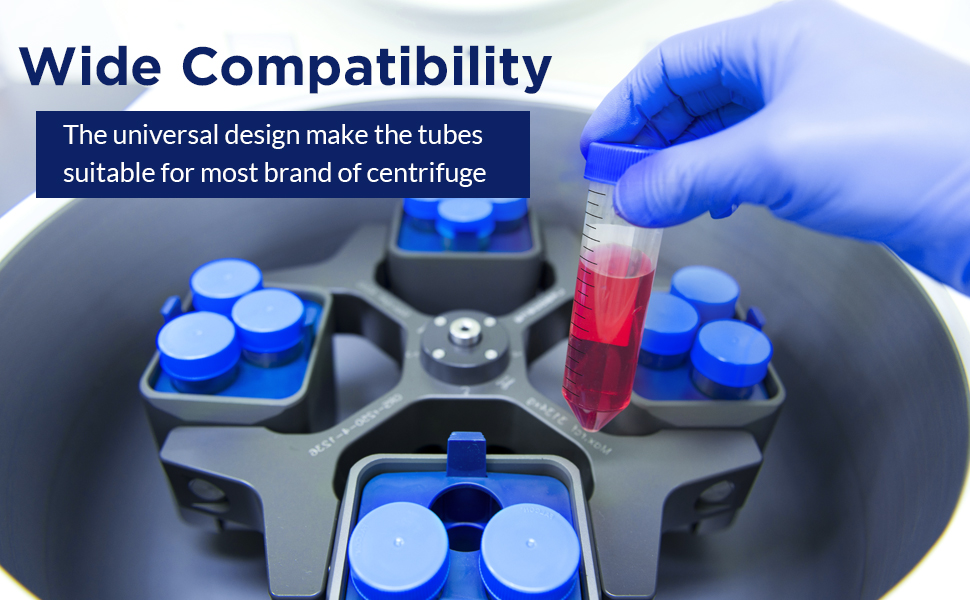 50ml Plastic Centrifuge Tubes, Membrane Solutions Test Tubes Sterile PP