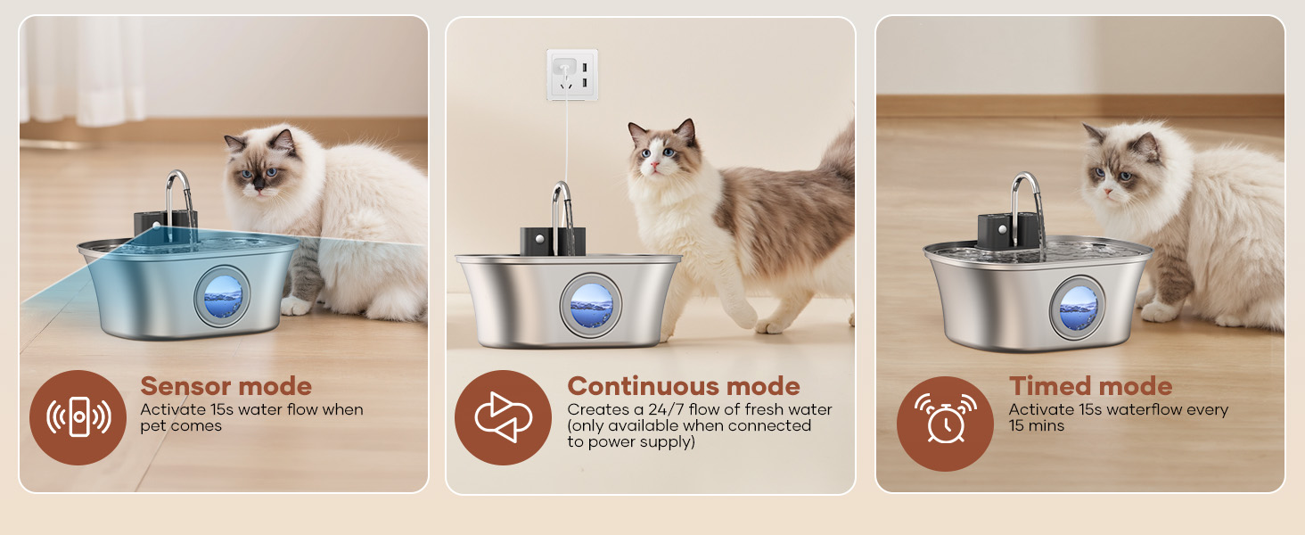 cat water fountain wireless