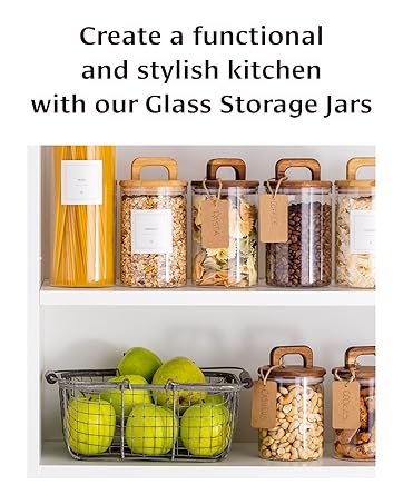 Functional and stylish kitchen with our Glass Storage Jars