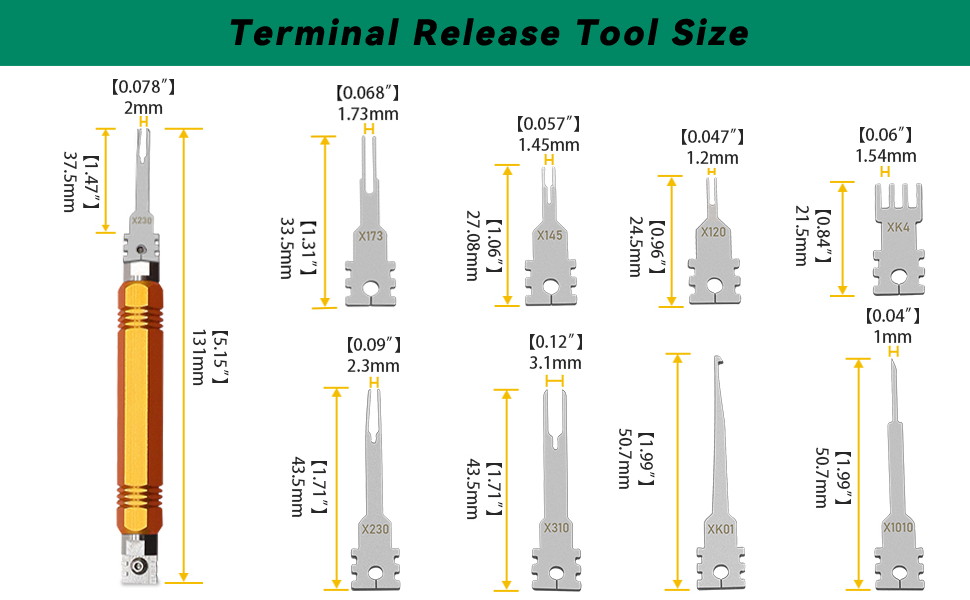 XiTuanYuan Double Tip Replacement Terminal Removal Tool