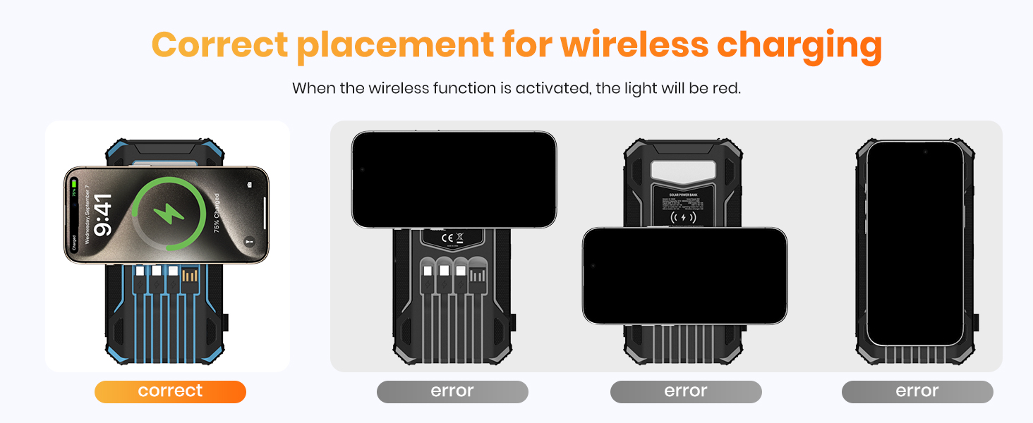 wireless charging pacement