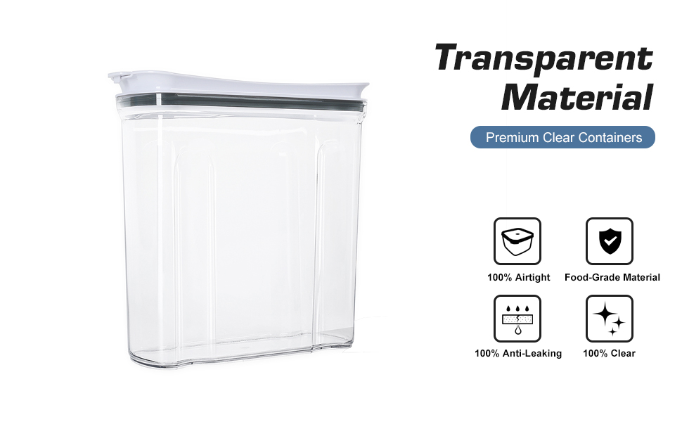 FreshKeeper Cereal Containers Storage Set, Airtight Food Storage