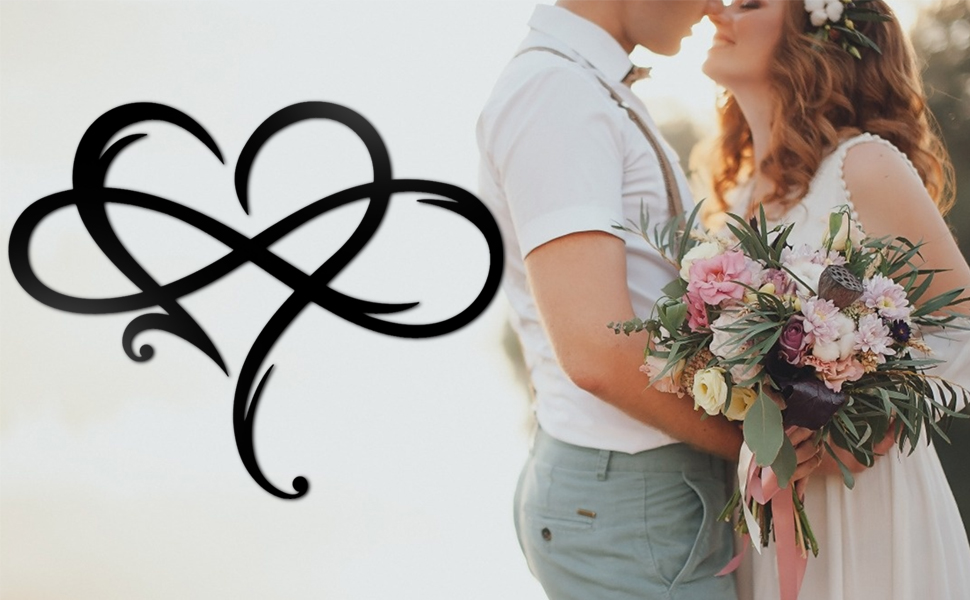 Infinity Heart Metal Wall Decor