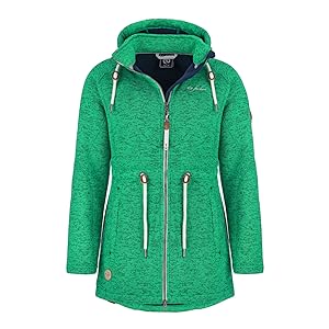 Dry Fashion dames wollen fleece mantel winterjas vrouwen outdoor jas winterjas capuchon