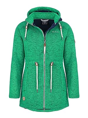 Dry Fashion dames wollen fleece mantel winterjas vrouwen outdoor jas winterjas capuchon