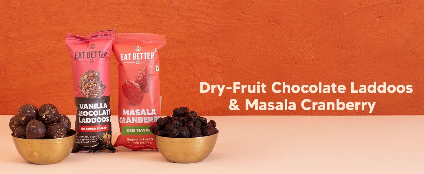 Dry-Fruit Chocolate Laddoos & Masala Cranberry