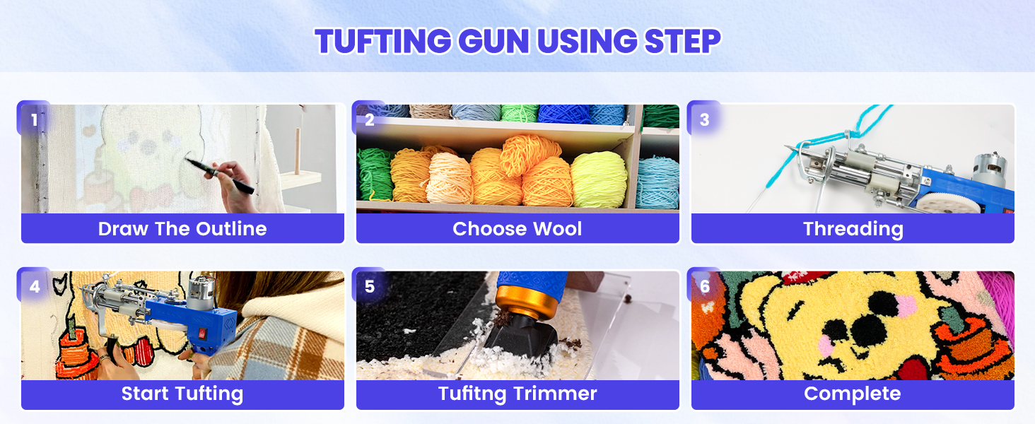 BRSGEER Tufting Gun with Carpet Trimmer Kit