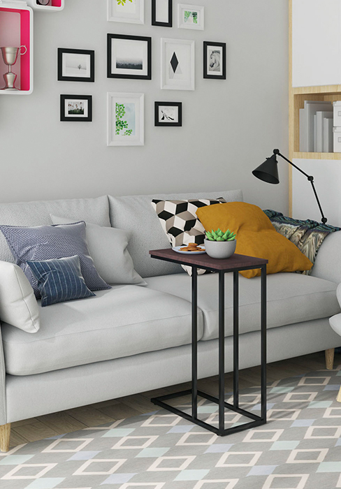 WOLTU Set Di 2 Tavolini Da Salotto. Tavolini Da Caffè Laterali Da Divano. Tavoli Bassi Da Soggiorno In Legno E Acciaio. Stile Industriale. Colore Legno E Nero 20 Tavolini da Caffè.