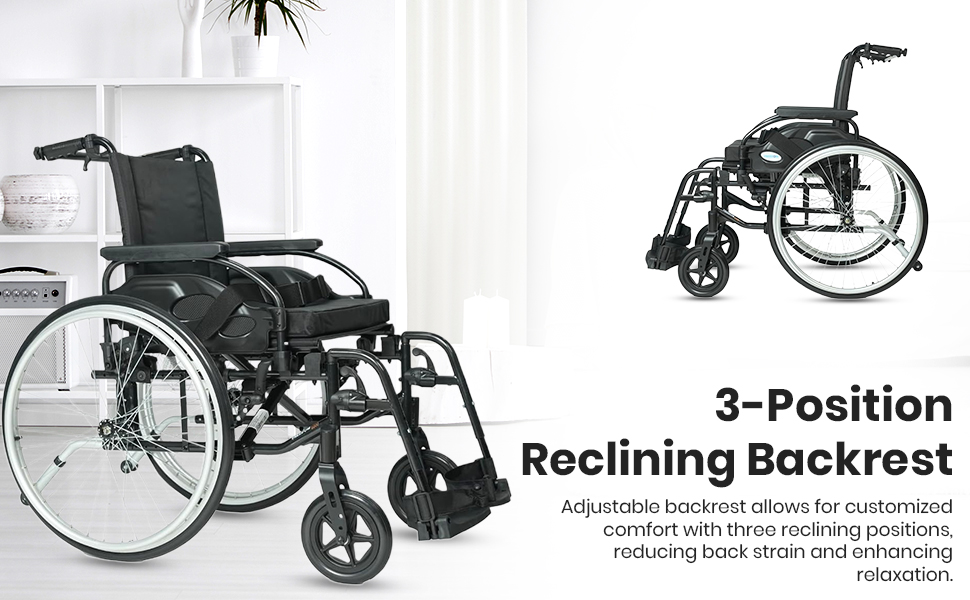 意思の力　force of will　poor Forza Freedom 6000 Reclining Wheelchair Foldable, Seat