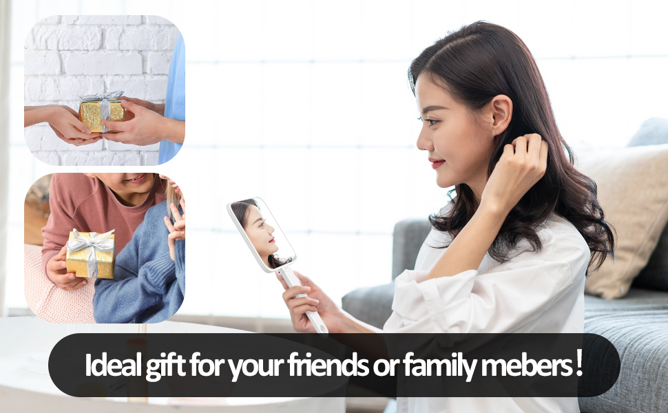 Small Hand Mirror Portable Hand Held Mirror Lash Mirror for Travel