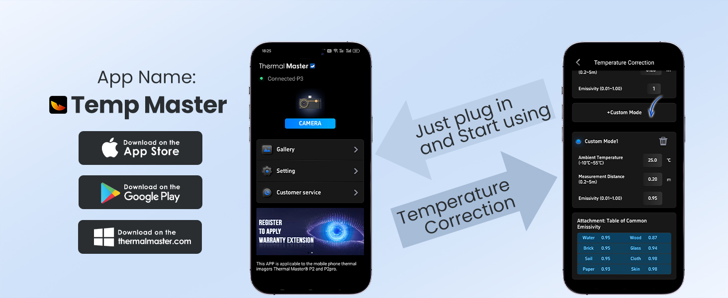 Thermal Camera for Android/iOS, P3 Thermal Imaging Camera