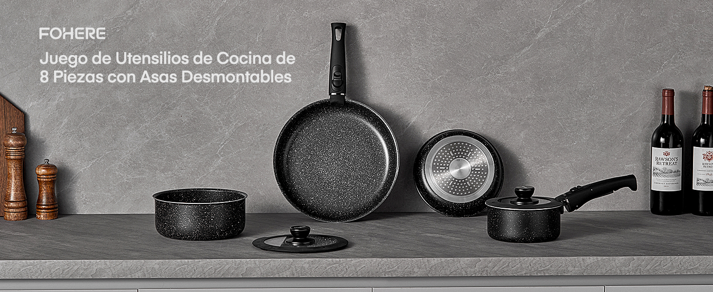 Juego de ollas y sartenes