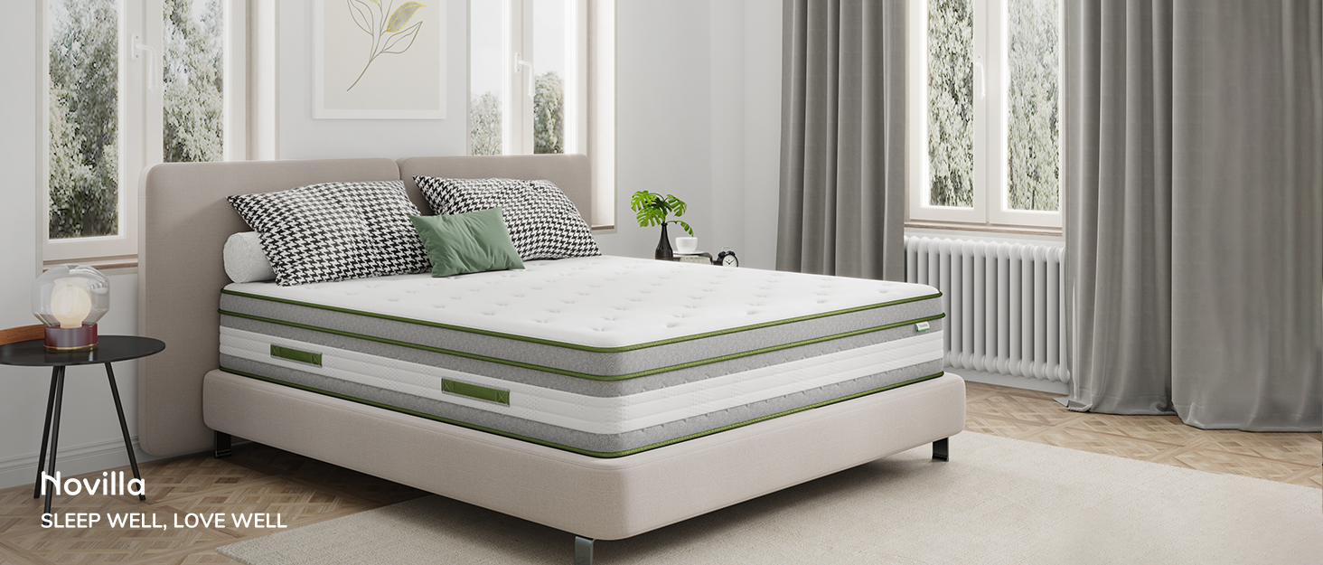 Novilla Queen Mattress, 12 Inch Gel Cooling Memory Foam Mattress, Queen