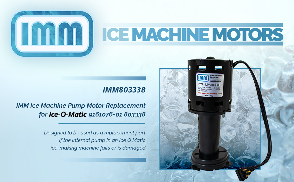 IMM Ice Machine Pump Motor Replacement for ICEOMatic