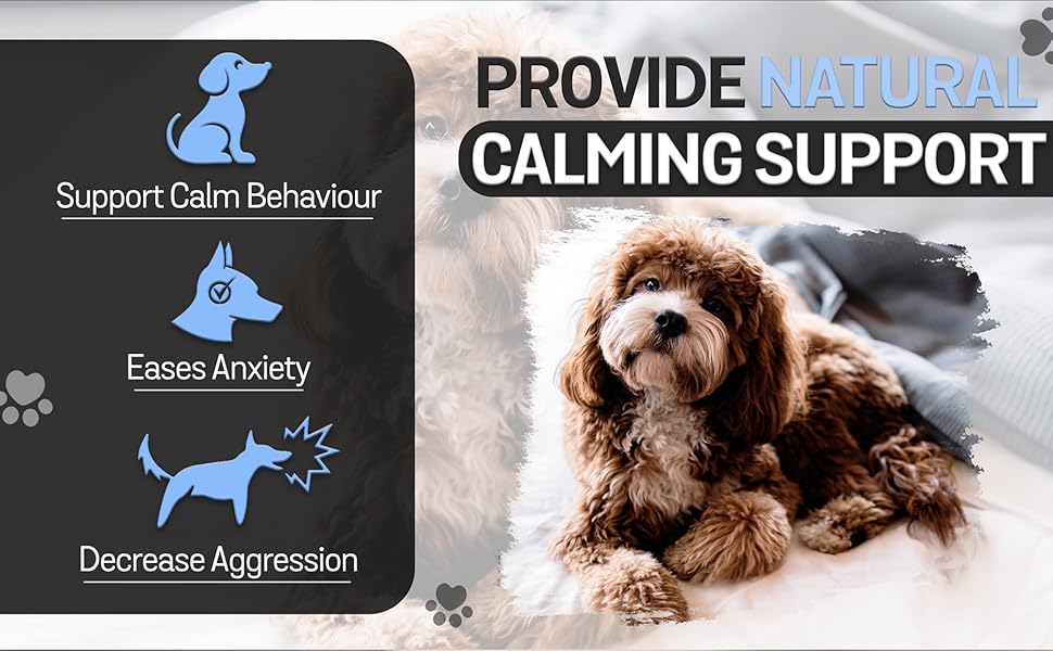 KOBE'S Dog Calming Tablets Dog Anxiety Relief Dog Travel Sickness