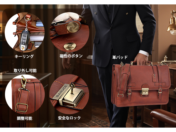 BANUCE レザービジネスバック Amazon.co.jp: [バンニュス] ビジネスバッグ メンズ 本革 トート