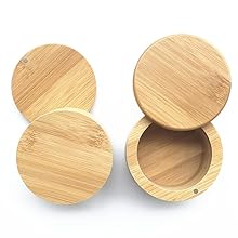 Salt Shaker Flavoring Container Seasoning Jar Bamboo Storage Box