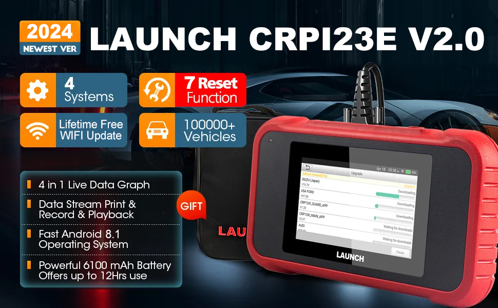 launch crp123e V2.0 obd2 scanner car scanner scan tool diagnostic tool automotive code reader