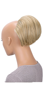PRETTYSHOP Bun Hair Piece Braid Ponytail Bun Hepburn Bun Scrunchie Updos Blond Mix HD9