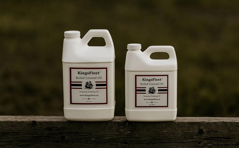 KingsFleet Boiled Linseed Oil 32oz Canadian Made Premium