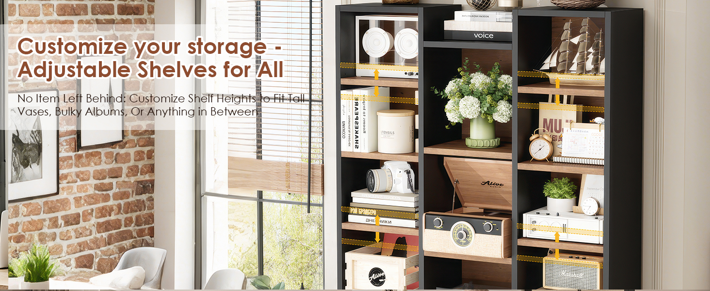 Triple Black and Brown CD Bookshelf