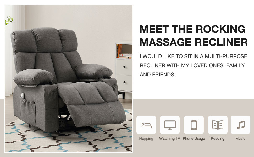 ROCKING MASSAGE RECLINER
