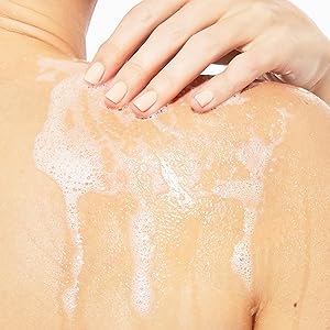 Model using body wash 