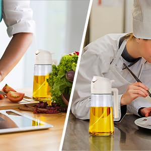 Oil Dispenser Bottle white for kitchen